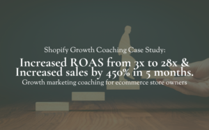 “Client X” went from 3x Return on Ad Spend to 28x and Increased sales from $35,000 a month to $156,000 in 5 months.