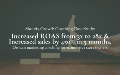 “Client X” went from 3x Return on Ad Spend to 28x and Increased sales from $35,000 a month to $156,000 in 5 months.